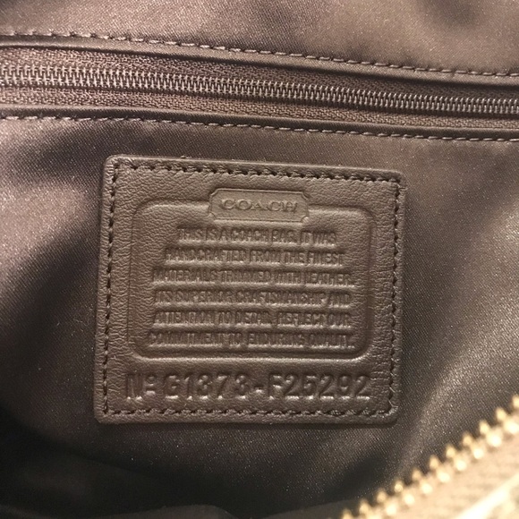 Coach Signature Campbell Large Satchel Bag Khaki - Picture 7 of 8